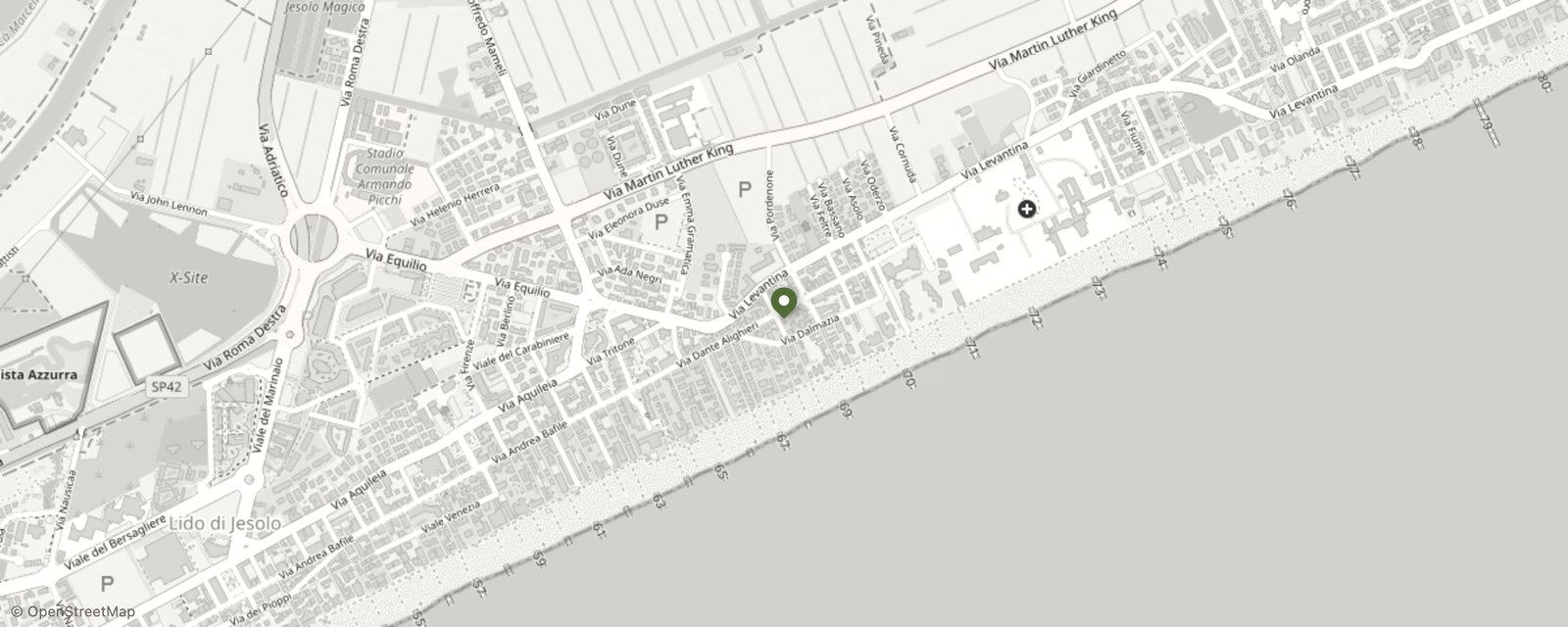 Mappa: Via Dante Alighieri, 84, 30016 Lido di Jesolo